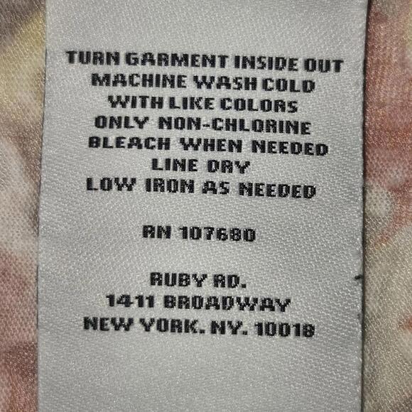 Ruby Rd Pink Patterned Open Front Cardigan Plus Size 3X - Picture 8 of 8